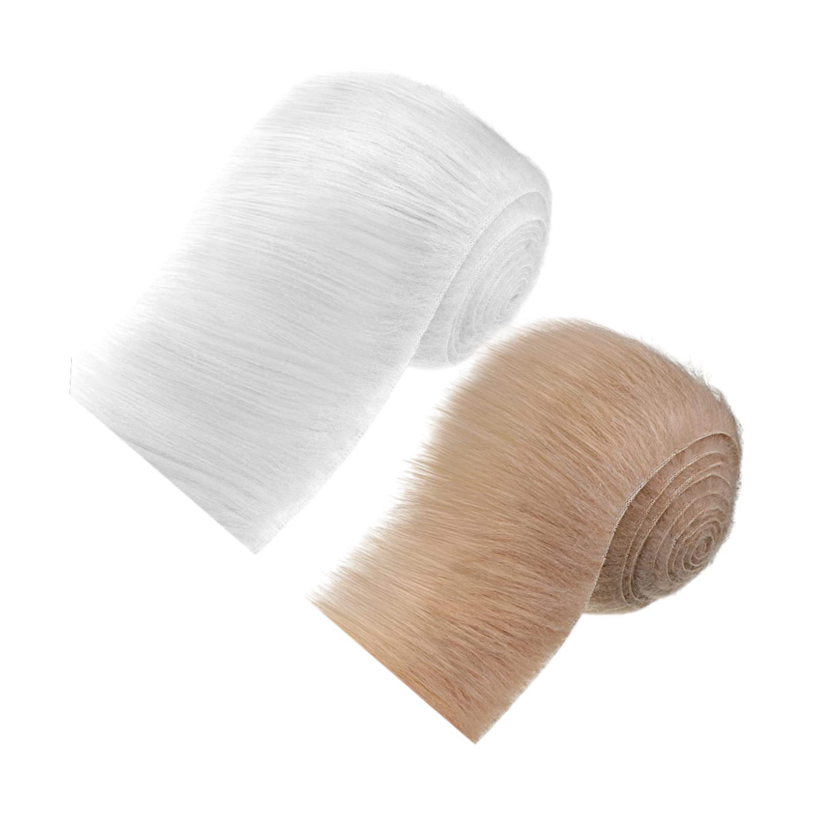 Bothyi - Tira Precortada De Tela De Piel Sintética Para Disfraz De Cosplay De Fiesta Navideña En Blanco Y Caqui