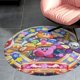 thumbnail image 4 of Alfombra Redonda de Felpa Coral Kirby Star Desmarcar 60cm, 4 of 6
