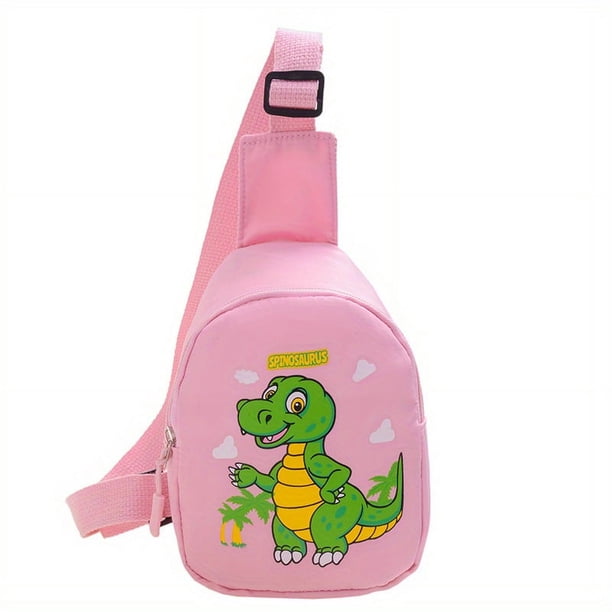 Children's Cartoon Dinosaur Sling Bag Shoulder Bag Mini Chest Bag For Travle