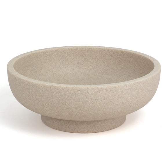 Cuenco grande decorativo de resina beige YMXYJM