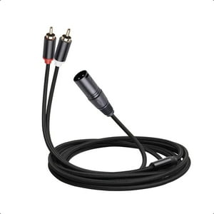 Genérica - 2M Cable Audio Xlr A Rca Profesional Trenzado Dj