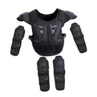 Magideal - Protector De Espalda Y Vertebral Para Niños, Equipo De Protección Para Moto De Cross, De Cuerpo Completo Para Motocicleta, Rodilleras
