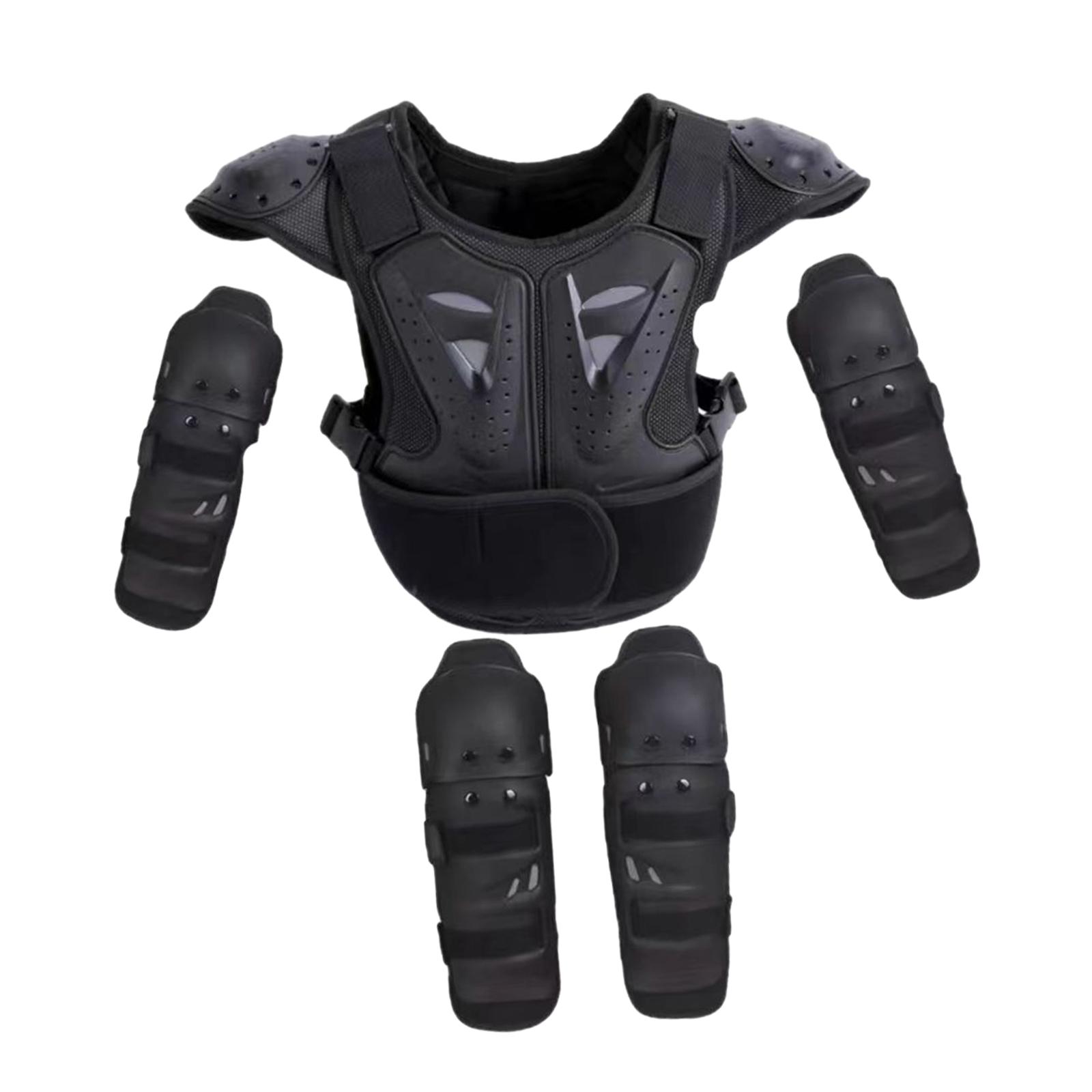 Magideal - Protector De Espalda Y Vertebral Para Niños, Equipo De Protección Para Moto De Cross, De Cuerpo Completo Para Motocicleta, Rodilleras