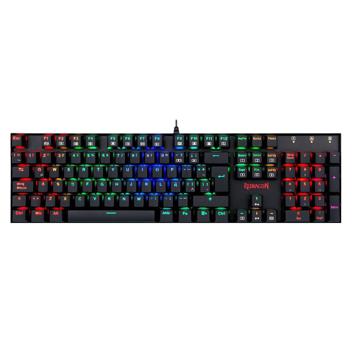 Teclado Gamer Redragon Mitra K551rgb Mitra Sw Red