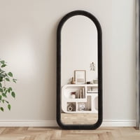 Santú Home & Deco - Espejo Curvo Cuerpo Entero Blanco 180X80Cm Borde Tela