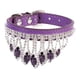 thumbnail image 1 of Collar para perros y gatos con diamantes de imitación, bonito collar de gatito con cristales brillantes, collar de cuero suave y ajustable para perros., 1 of 5