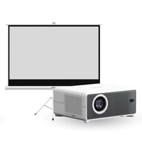 Proyector Portátil Hexa 8000Lm + Telón 100"" Levo