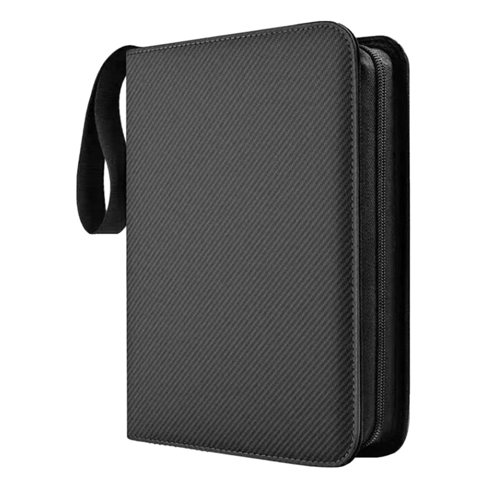 Magideal - Carpeta Para Sesión Fotográfica Con 9 Bolsillos, Pantalla De 900 Tarjetas, Álbum De Tarjetas, Álbum De Tarjetas Comerciales Para Álbum Coleccionable, Negro B