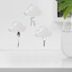 thumbnail image 3 of Llavero magnético | Llavero adhesivo con imán de nube blanca, novedoso llavero con forma de nube para decoración del hogar, con clips de pared para tijeras y varias llaves., 3 of 7