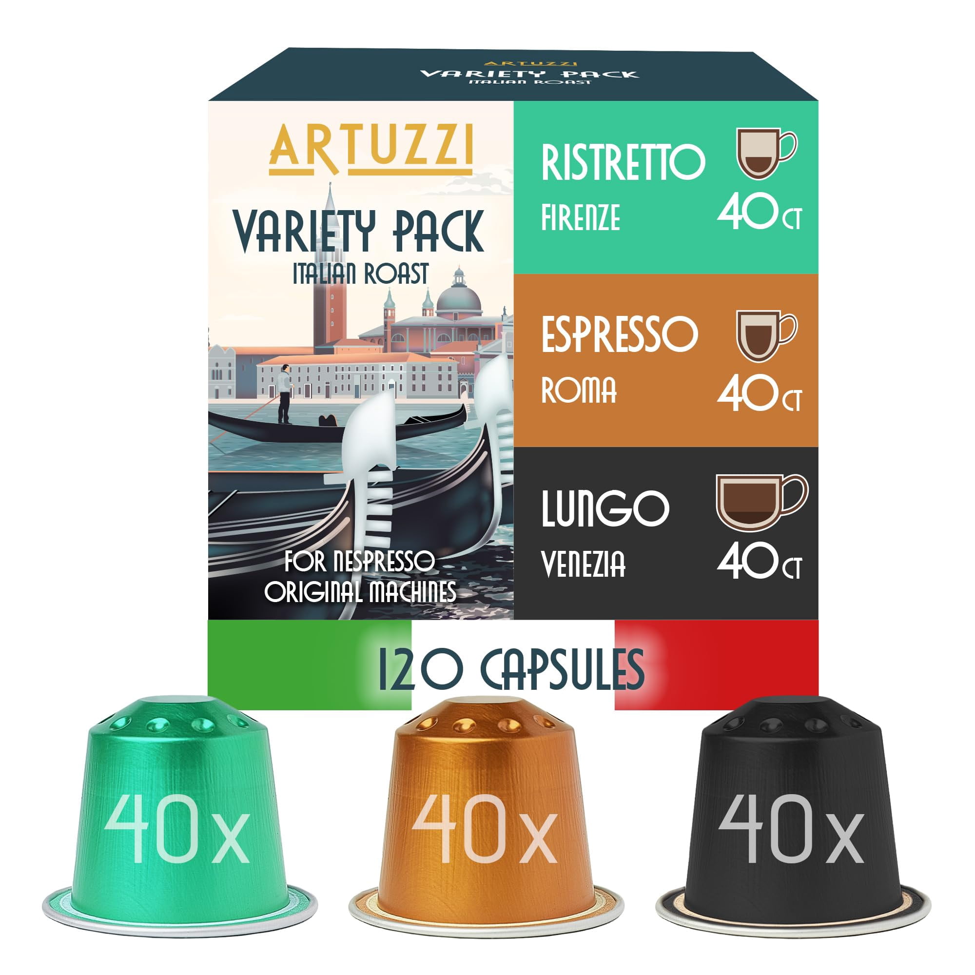 Cápsulas De Café Artuzzi 120 Unidades Compatibles Con Nespresso Original