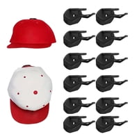 Wakeshome - Pack 12 Gancho Colgador Para Gorras Soporte Adhesivo Invisible Exhibidor Para Jockey