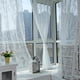 thumbnail image 4 of Cortinas transparentes de 180 cm de largo para ventana, 1 panel con estampado floral, elegantes paneles de gasa para dormitorio y sala de estar (140 x 180 cm, blanco), 4 of 6