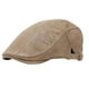 thumbnail image 1 of Sombreros para hombre, gorra plana de cuero color hiedra, sombrero de taxista para conducir, 1 of 5