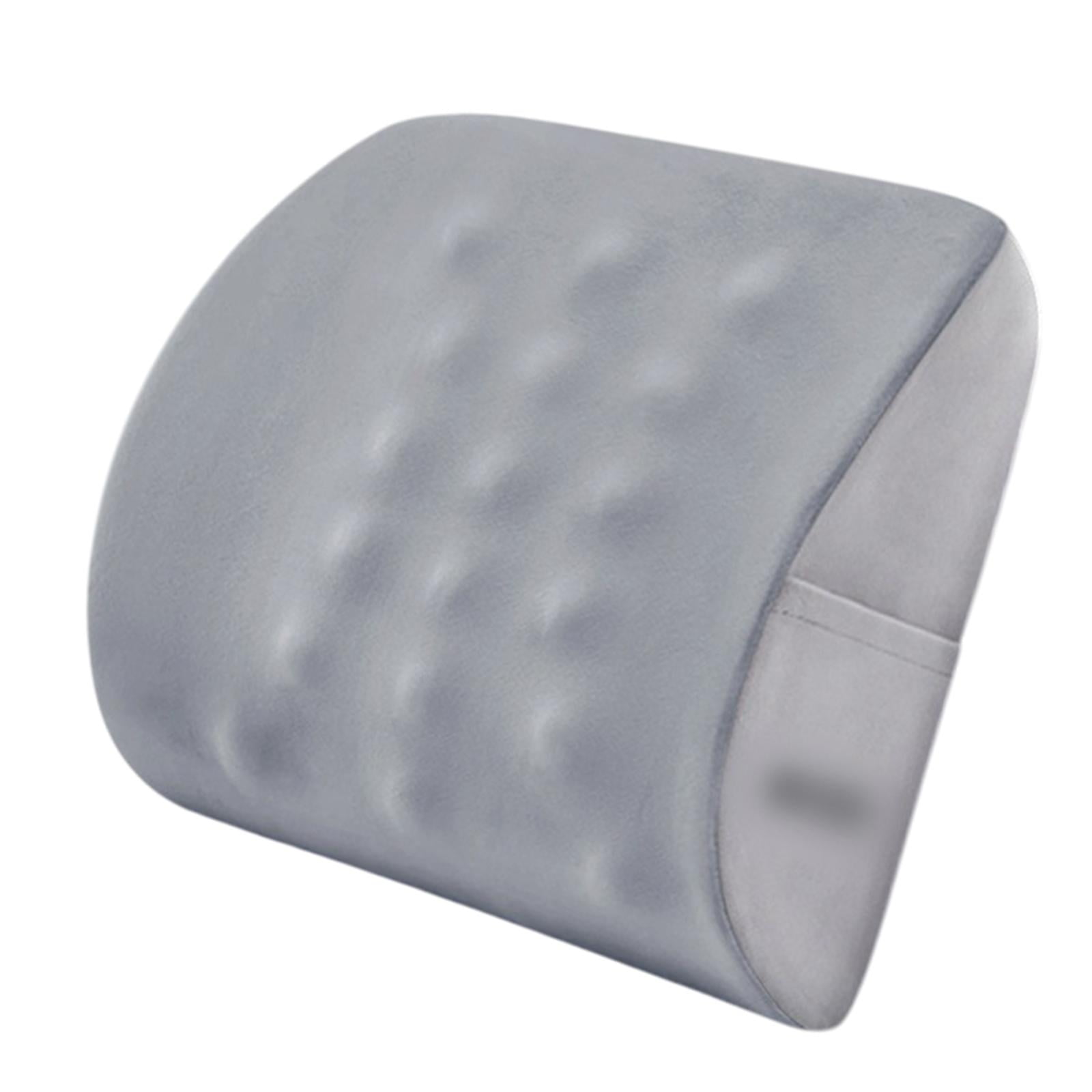 Ioensy - Almohadilla De Soporte Para La Cintura, Almohada De Soporte Lumbar Suave Para Coche, Avión, Oficina, Escritorio, Silla, Gris