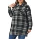 thumbnail image 4 of Agnes Orinda Conjuntos de Halloween para Mujeres Tallas Grandes Chaqueta de Cuadros Shacket Manga Larga Camisa de Franela con Botones Chaqueta de Moda 1X Negro, 4 of 6