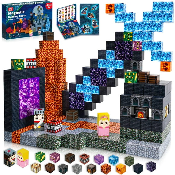 Bloques magnéticos GraceDuck, 150 unidades, Dark Castle Sword World
