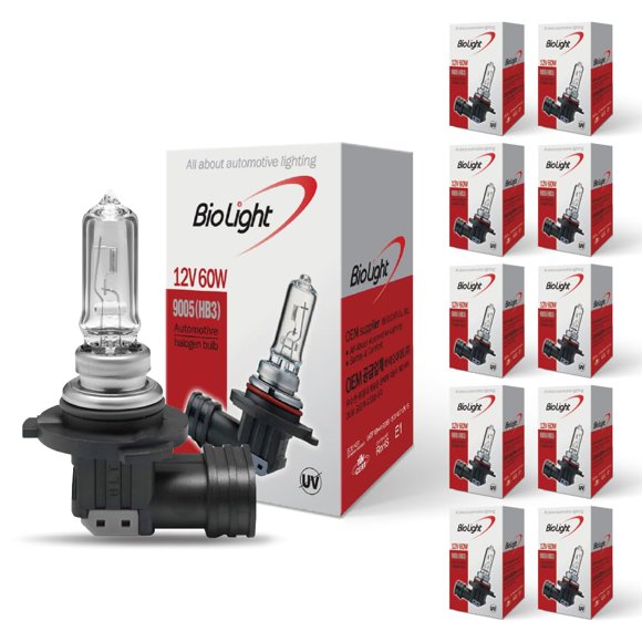 Bombilla de Faro BIOLIGHT KM 9005/HB3 60W 12V Pack de 10