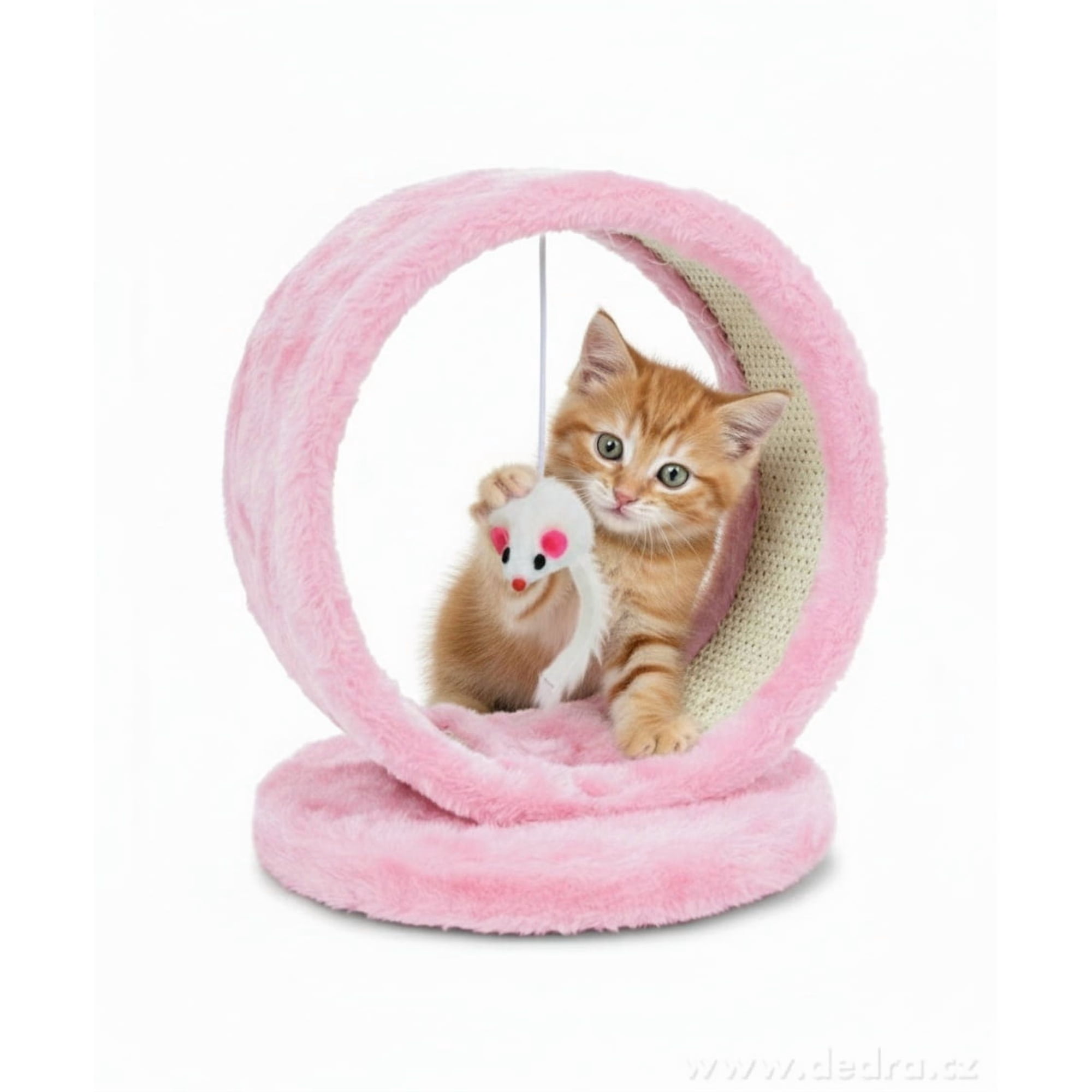 JUGUETE RASCADOR PARA GATOS PEQUEÑO ROSA