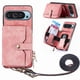 thumbnail image 1 of Funda Tipo Cartera con Correa Cruzada para Google Pixel 9 Pro XL Protección Contra Golpes Rosa, 1 of 6
