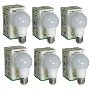 Green E - Ampolleta Led 7W / E27 Luz Cálida / X6 Unidades