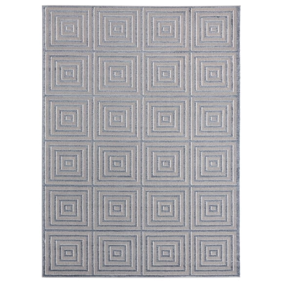 Alfombra decorativa United Weavers Cascades Tehama azul geométrica