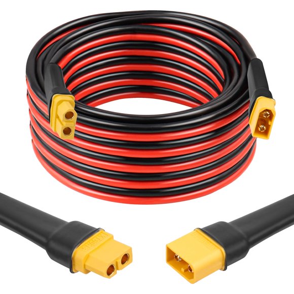 Cable de extensión XT60 de cobre estañado de 6 m y 10 AWG para modelos RC