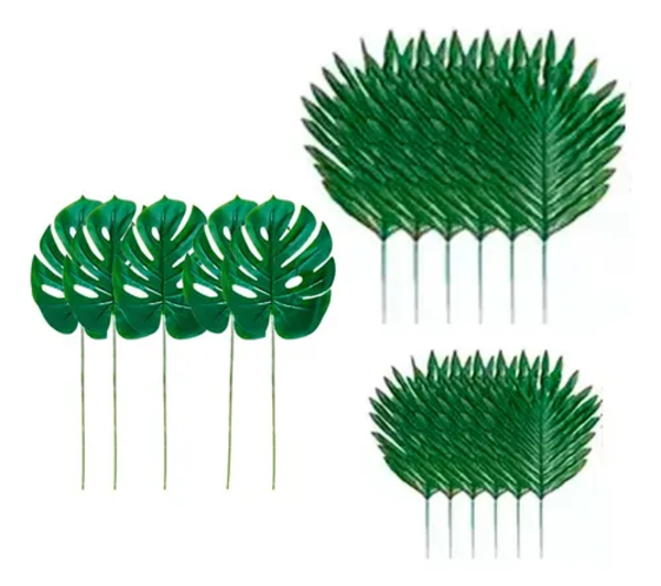 Genérico - Hojas Palmera Monstera Artificiales 10 Uds