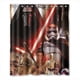thumbnail image 1 of Cortina de ducha de Star Wars, juego de cortina de baño con ganchos, tamaño 60 x 72 pulgadas, 1 of 3