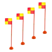 Linea Sport - Pack 4 Banderines Corner Enroscable Con Base 1.50 Mtrs