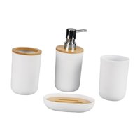 Bothyi - 4 Unidades Accesorios De Baño Decorativo Jabones Plato Para Encimera Hotel Home Blanco