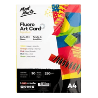 Genérico - Cartulina Fluor A4 Por Ambas Caras 30 Hojas 230 Gsm Multicolor