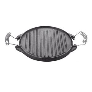 Genérico - Plancha Churrasquera Reversible De 25 Cm, Hierro Fundido