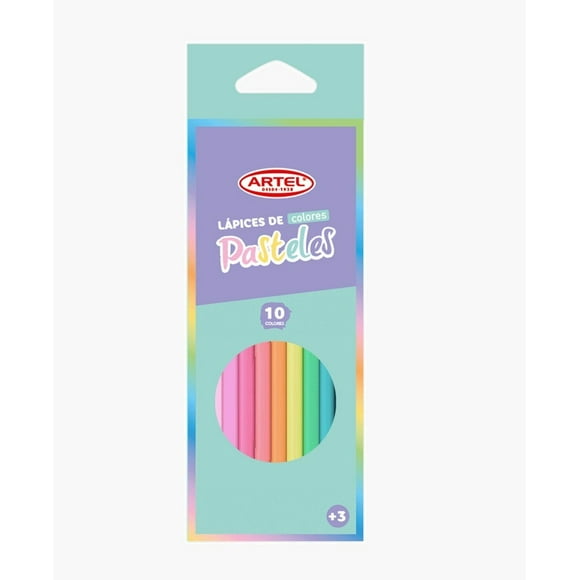 Lápices de Colores Pastel Extra Suave, 10 Un, None