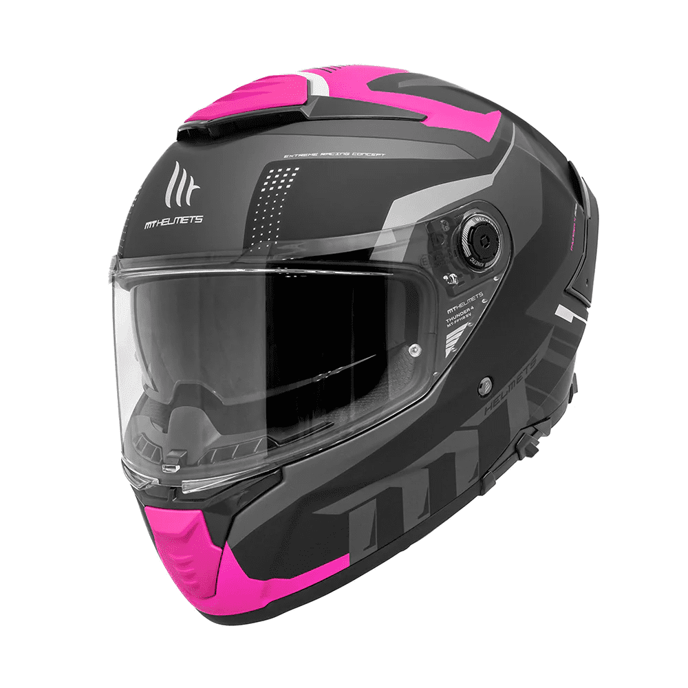 Mt Helmets - Casco Para Moto Mt Thunder 4 Sv Goblin B8 Rosa Fluor Mate Xs + Pinlock Mt-v-28