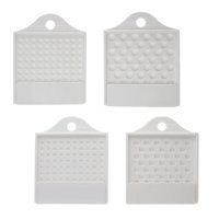 Magideal - Tablero De Cuentas Para Fabricación De Joyas, 4 Piezas, Tablero De Cuentas De Joyería, 3, 4, 6, 8Mm, Estuche De Exposición, Clasificación Diy, Bandeja Blanco