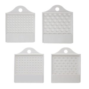 Magideal - Tablero De Cuentas Para Fabricación De Joyas, 4 Piezas, Tablero De Cuentas De Joyería, 3, 4, 6, 8Mm, Estuche De Exposición, Clasificación Diy, Bandeja Blanco