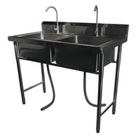 Prochef - Lavafondos Doble Acero Inox. 120X60X90 Cm. Con Grifería