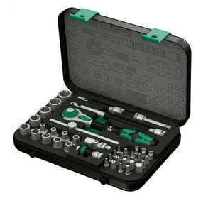 Set Dados Y Chicharra 1/4"" Métrico 42 Piezas En Caja Metálica Wera