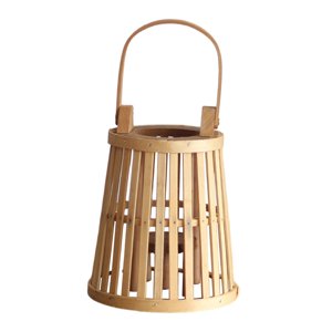 Magideal - Linterna De Ratán De Bambú Con Asa, Tarro Colgante, Contenedor De Candeliere, Candeliere Adecuado, Gran Decoración Para Exteriores, Hotel, Patio,