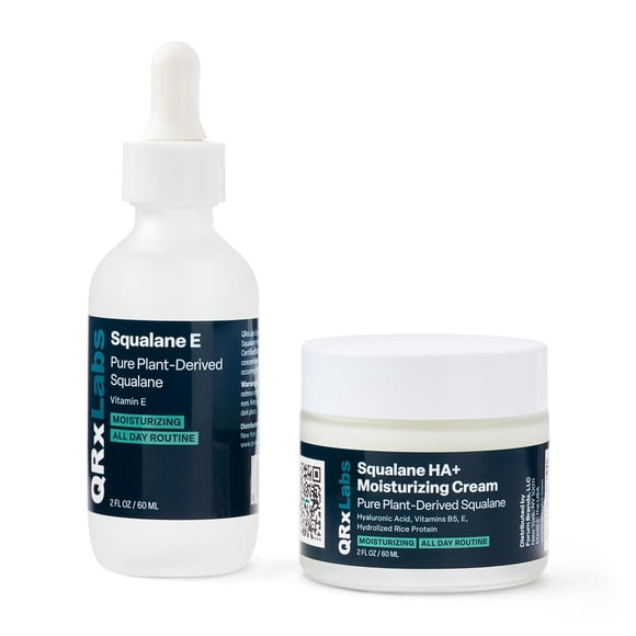 Dúo de Escualano Aceite y Crema QRxLabs 60 ml Cada Uno Orgánico