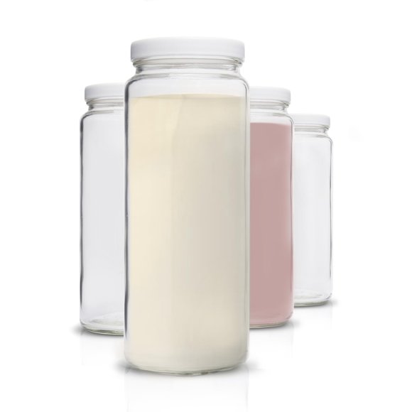 Set de Botellas de Vidrio All About Juicing 4x 950 ml Boca Ancha