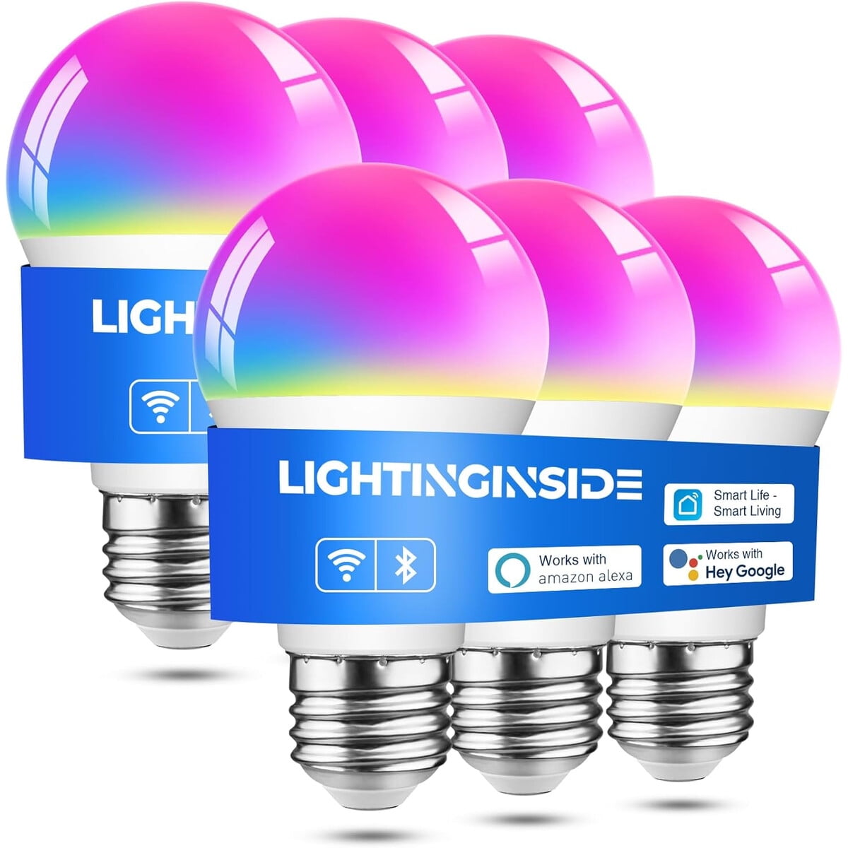 Ampolletas Led Inteligentes Lightinginside E26 Rgb Wifi Alexa 6