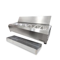 Versatile - Salsera 6 Estaciones Inox Con Bandeja Frio Inox