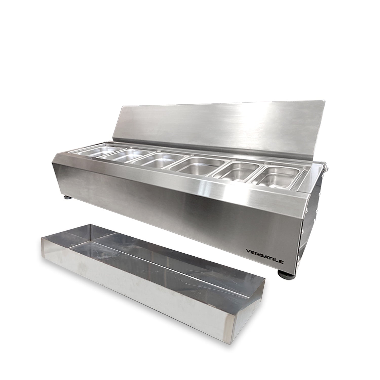 Versatile - Salsera 6 Estaciones Inox Con Bandeja Frio Inox