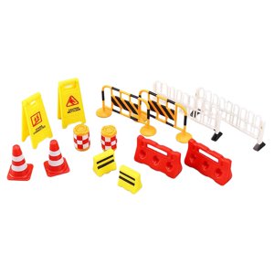 Magideal - Montessori Road Sign Toys, Juguetes De Aprendizaje Juguetes Educativos Para Edades Tempranas Modelo De Bricolaje Street Signs Señal , 14 Miniseñales De Tráfico