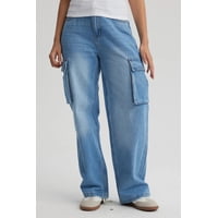 Fashionspark - Jeans Mujer Cargo Calce Recto Azul - Viii