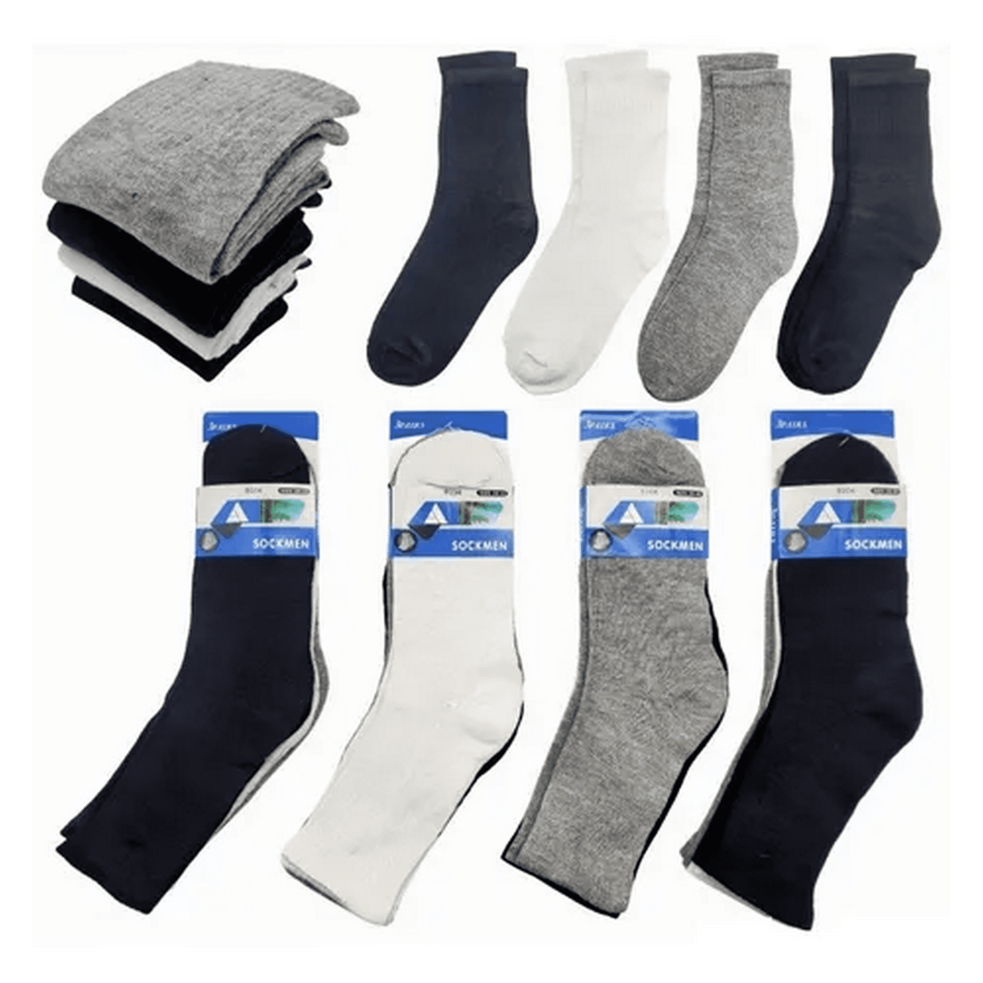 Genérica - 12 Pares Calceta Deportiva Hombre..media Caña.39-44