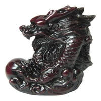 Estatua De Dragón Chino Feng Shui Importada De Resina Roja, 7,62 Cm