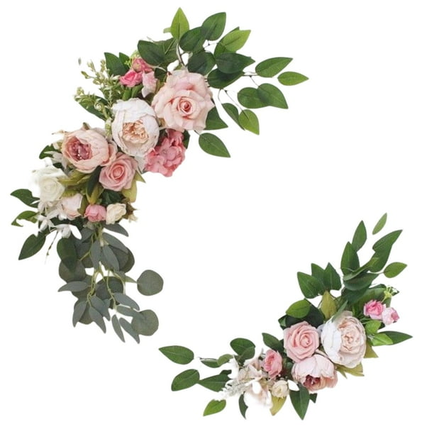 2 piezas de arco de boda, Kit de centros de mesa de de exhibición Floral, flores artificiales para decoración de fondo de de ventana , Opción 1 C