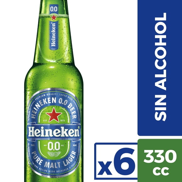 Cerveza Sin Alcohol Lager Pack 6 Botella, 330 ml